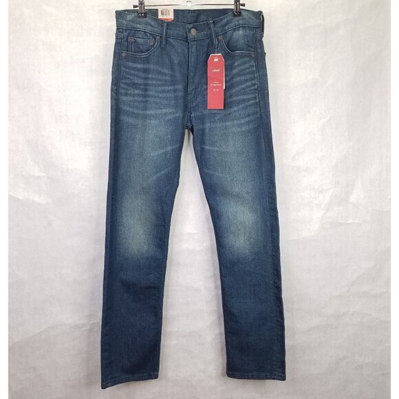 Levi's 513 Jeans Men's 30x32 Slim Straight Fit Blue Dark Wash Stretch Denim NEW - Picture 2 of 16
